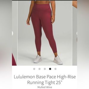 Lululemon Base Pace High-Rise Running Tight 25"